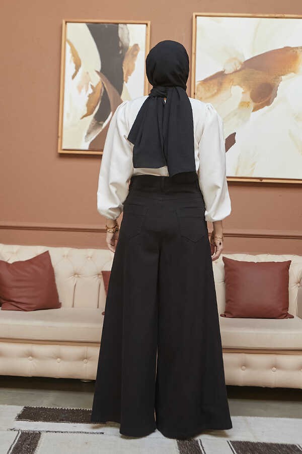 Neways 1162-GABARDIN Pantolon Etek Siyah görsel 5