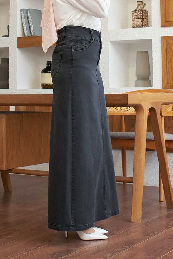 Neways 2254-DENIM Klasik Etek Füme görsel 2