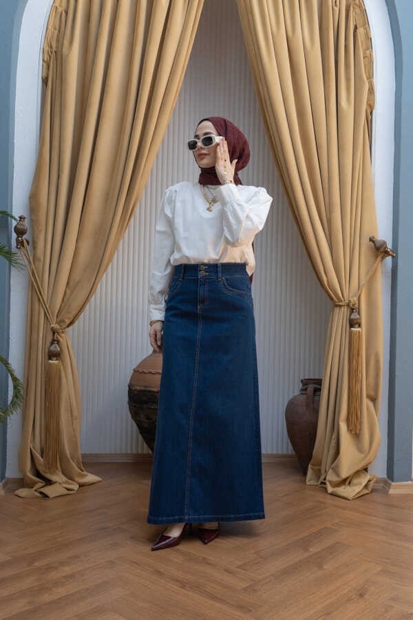 Neways 2058-DENIM Etek Koyu Mavi görsel 3