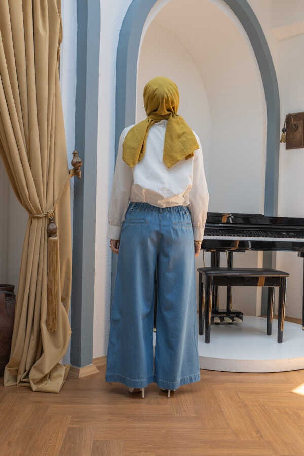 Neways 1164-PILELI Denim Pantolon Mavi görsel 2