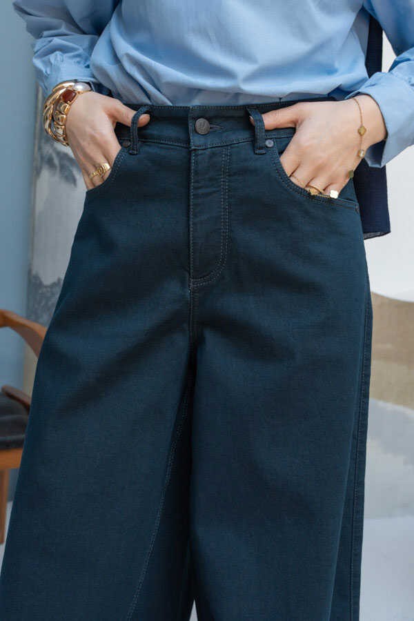 Neways 1162-DENIM Pantolon Etek Petrol görsel 2