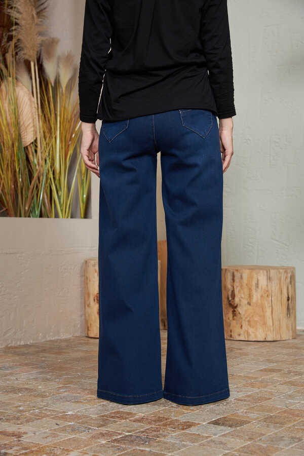 Neways 1067-DENIM Bol Paça Pantolon Lacivert