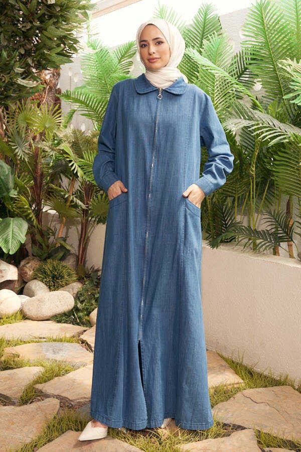 Neways 6463-BATTAL Denim Ferace Koyu Mavi görsel 2