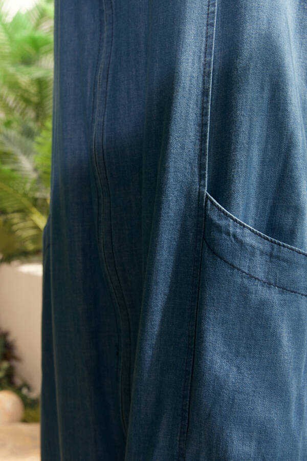 Neways 6463-BATTAL Denim Ferace Koyu Mavi görsel 4