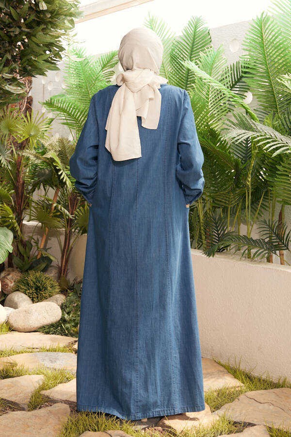 Neways 6463-BATTAL Denim Ferace Koyu Mavi görsel 5