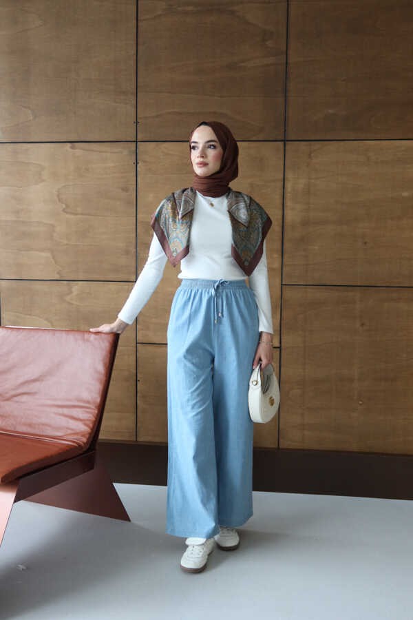 Neways 1105-DENIML Lastikli Pantolon Mavi