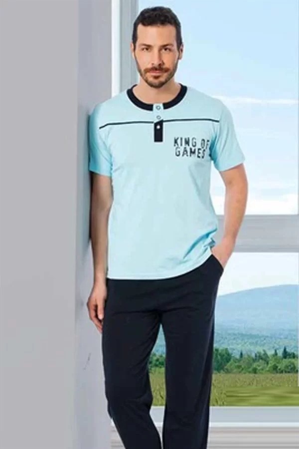 Melonika Hmd Erkek Kısa Kollu Pijama Takmı 30026