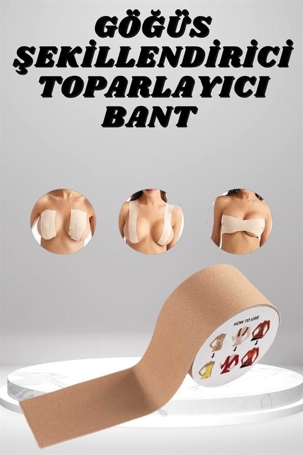Azrlya Toparlayıcı ve Şekillendirici Göğüs Bandı Tere ve Suya Dayanıklı Hassas Ciltlere Uygun