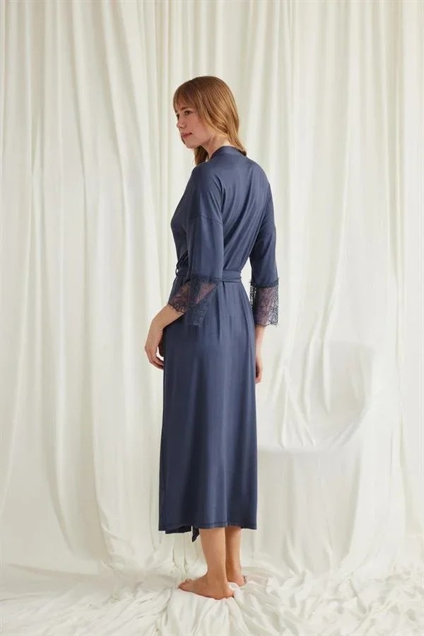Ang Butik Dantelli ve Kuşaklı Sabahlık görsel 6