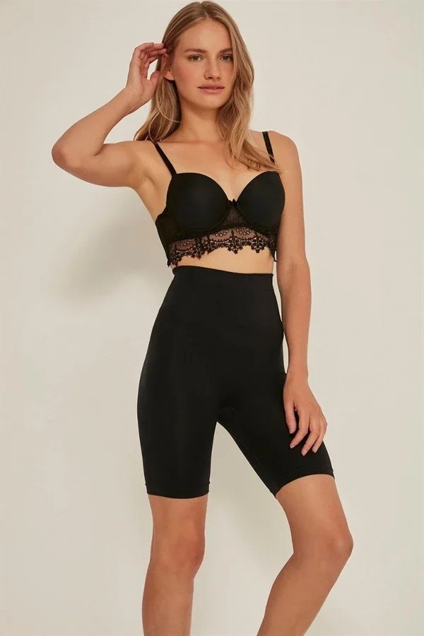 Ang Butik Siyah Mı 3005 Soft Uzun Paçalı Boxer Korse görsel 2