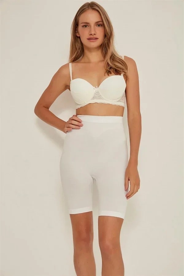 Ang Butik Beyaz Mı 3005 Soft Uzun Paçalı Boxer Korse