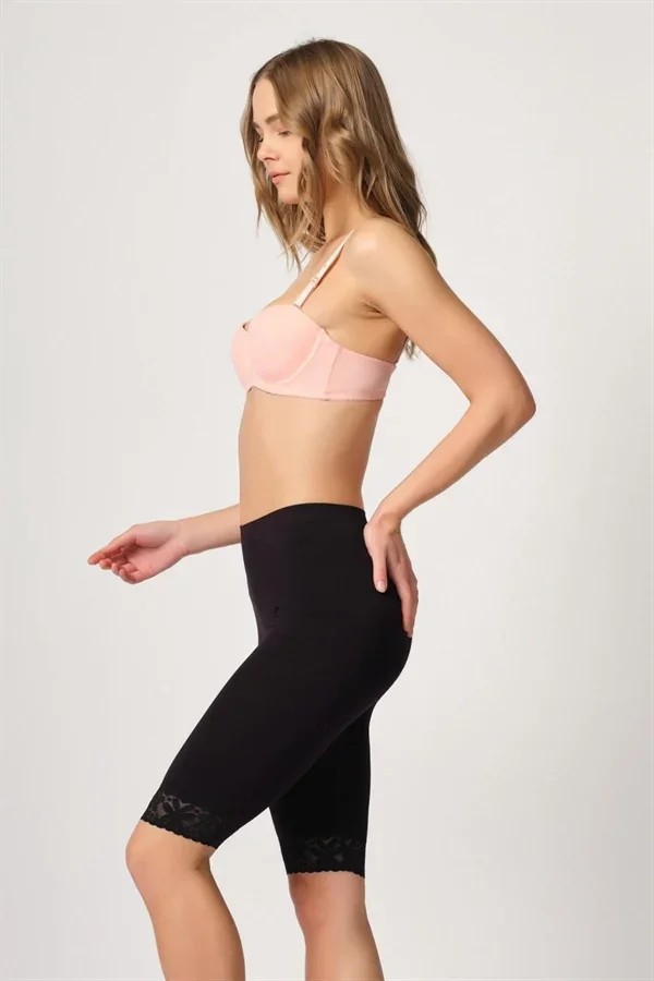 Ang Butik Siyah Mı 3004 Soft Uzun Paça Dantel Boxer görsel 2