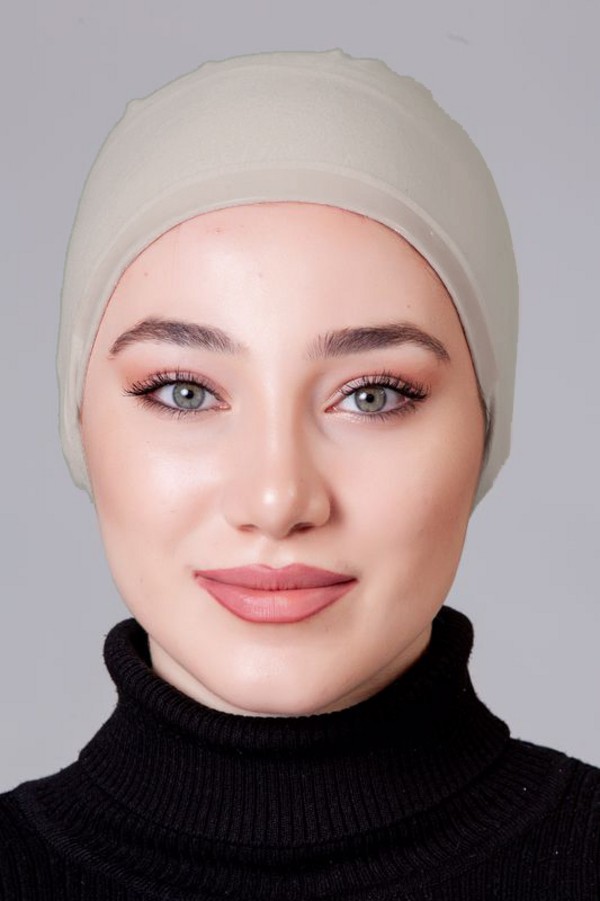 Nanak Taş Rengi Likralı Kaymayan Bone görsel 3
