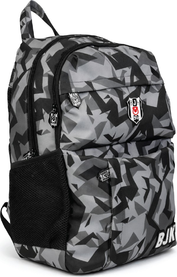 Beşiktaş Lisanslı Kamuflaj Desenli Sırt Çantası - Su Itici Kumaşlı 3 Bölmeli Laptop Okul Çantası görsel 4