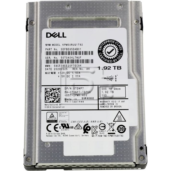 Dell - Toshıba 1.92TB 12GB/S 2.5 Sas SSD (0tdnp7)- (KPM5XRUG1T92