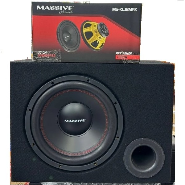 Massive MS-KL12MAX 1500 W 30 cm Kabinli Subwoofer Oto Hoparlör