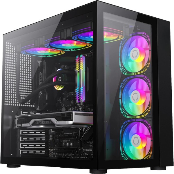 Snt Warzone Iı Midi Tower 7X120 Mm. Argb Uzaktan Kumanda Atx Siyah