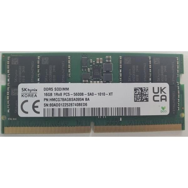 Sk-Hynix Hmcg78agbsa095n 16Gb Ddr5 5600Mt Cl46 262 Pin Sodimm, 1.1