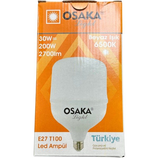 Osaka 30W (200W) 6500K (Beyaz Işık) E27 Duylu Led Torch Ampul