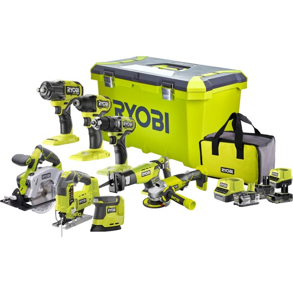 Ryobi R18CK8-342T Kömürsüz Motor Akülü Kompakt Set 8 Parça
