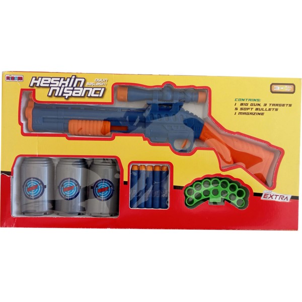 【ミーレル】同梱セット Nizam Oyuncak Sünger Mermi Atan Dürbünlü Pompalı Tüfek Keskin