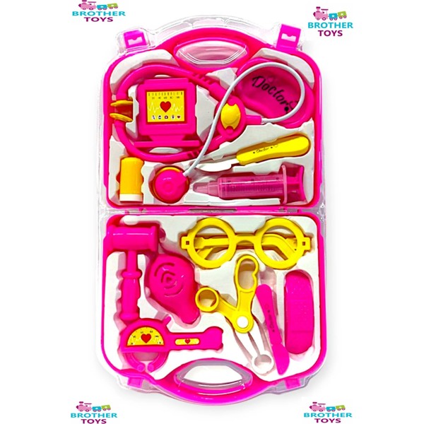 Brother Toys Çantalı Plastik Oyuncak Doktor Seti Pembe Ce Belgeli