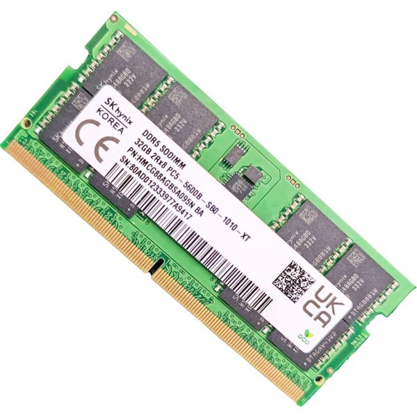 Share Sk Hynix 32GB Ddr5 5600MHZ Laptop Ram 2rx8 PC5-5600B-SB0
