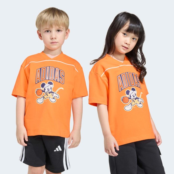 Adidas Disney Mickey Mouse JZ7673 Krem Kısa Kollu V Yaka Çocuk