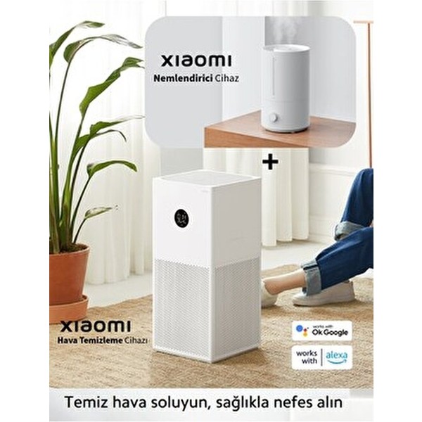 Xiaomi Hava Temizleyici 3ü 1 Arada Akıllı Kontrol +43M2 Alan