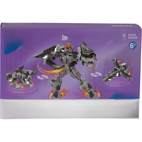 【N8】11個セット　へリボーンコレクション 6　ワークショップ Vol.29 Nessi World P626006-KARMA Dönüşen Robotlar Block Oyuncak-Kırmızı