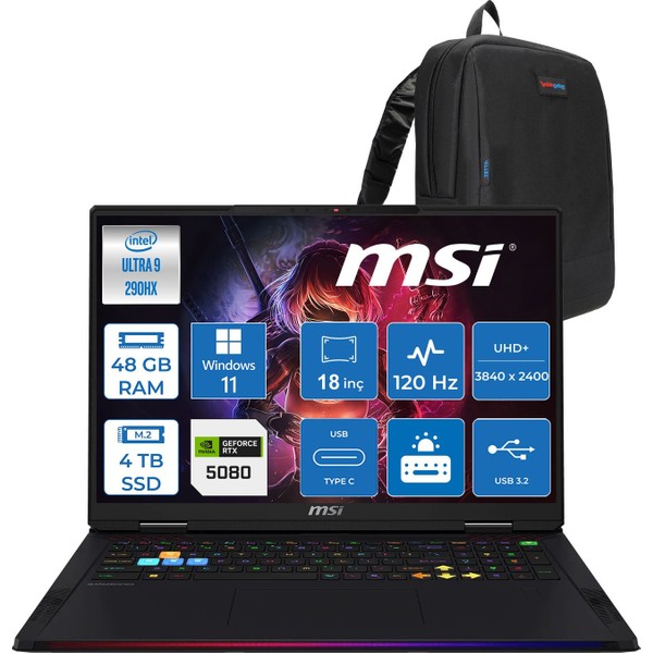 Msi Raider 18 Max Hx A2WI-1040TR Intel Core Ultra 9 290HX Plus