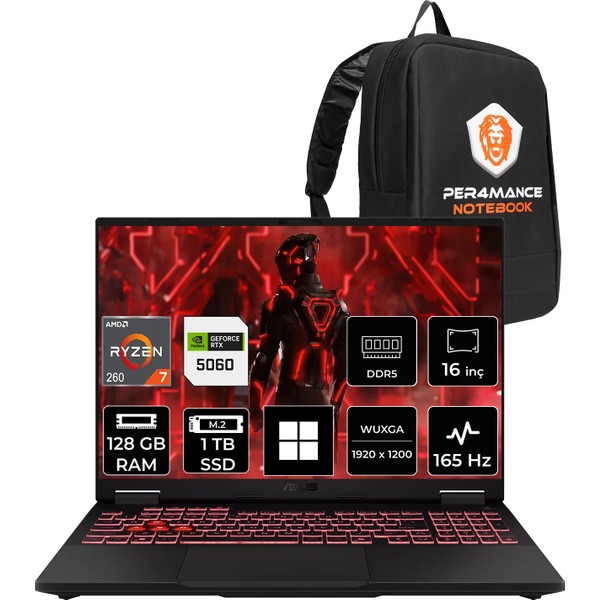 Asus Tuf A16 Ryzen 7 260 RTX 5060 8GB 128GB RAM 1TB SSD 16