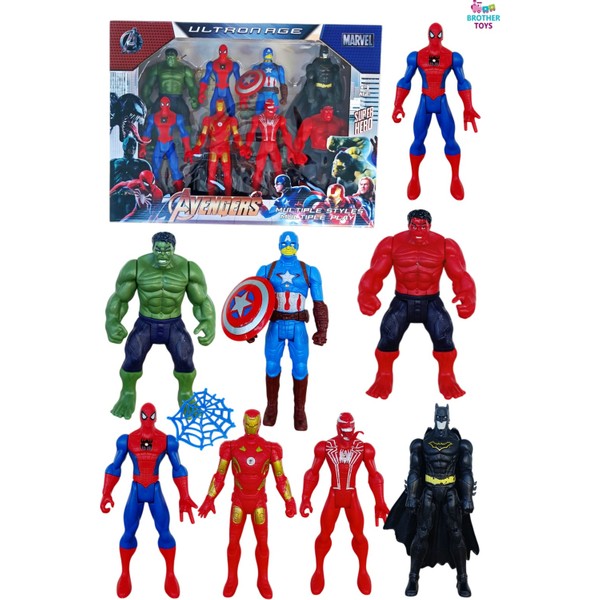 Brother Toys Avangers Süper Kahramanlar 8 Li Işıklı Figür Set Hulk