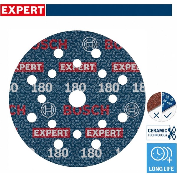 Bosch Expert O780 125 mm 180 Kum 50'li Cırtlı Folyo Zımpara Diski