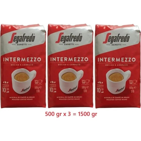 Segafredo Zanetti Intermezzo Çekirdek Kahve 1,5 kg ( 500 gr x 3
