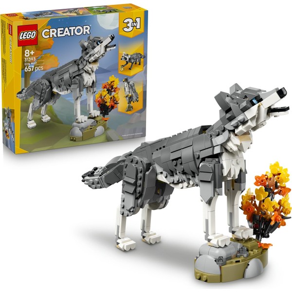 1001 Creator 3'ü 1 Arada Orman Hayvanları: Gri Kurt 31393 8 Yaş ve