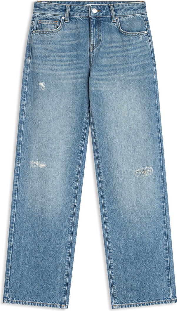 Twist Eskitme Efektli Jean Pantolon TS1260018037629 görsel 4