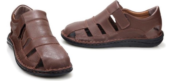 Pisagor PS-33760 Erkek Ortopedik Deri Günlük Sandalet Ayakkabı görsel 8