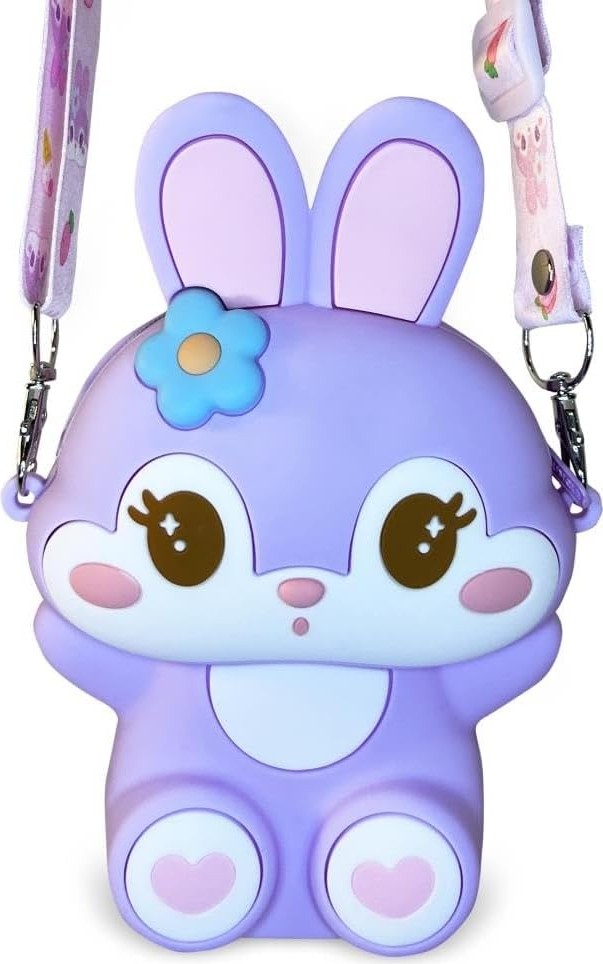 Brf Store Prime Ogi Mogi Toys Silikon Mor Tavşan Omuz Çantası görsel 6