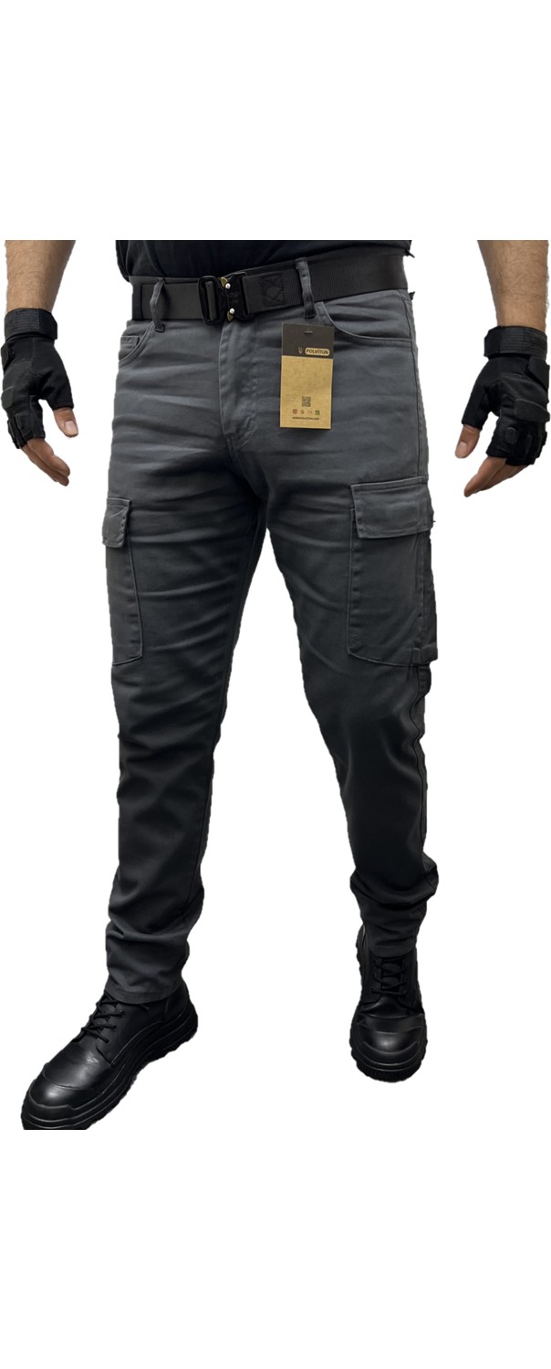 Polviton Erkek Kargo Pantolon Taktikal Cep Gabardin Likralı görsel 4