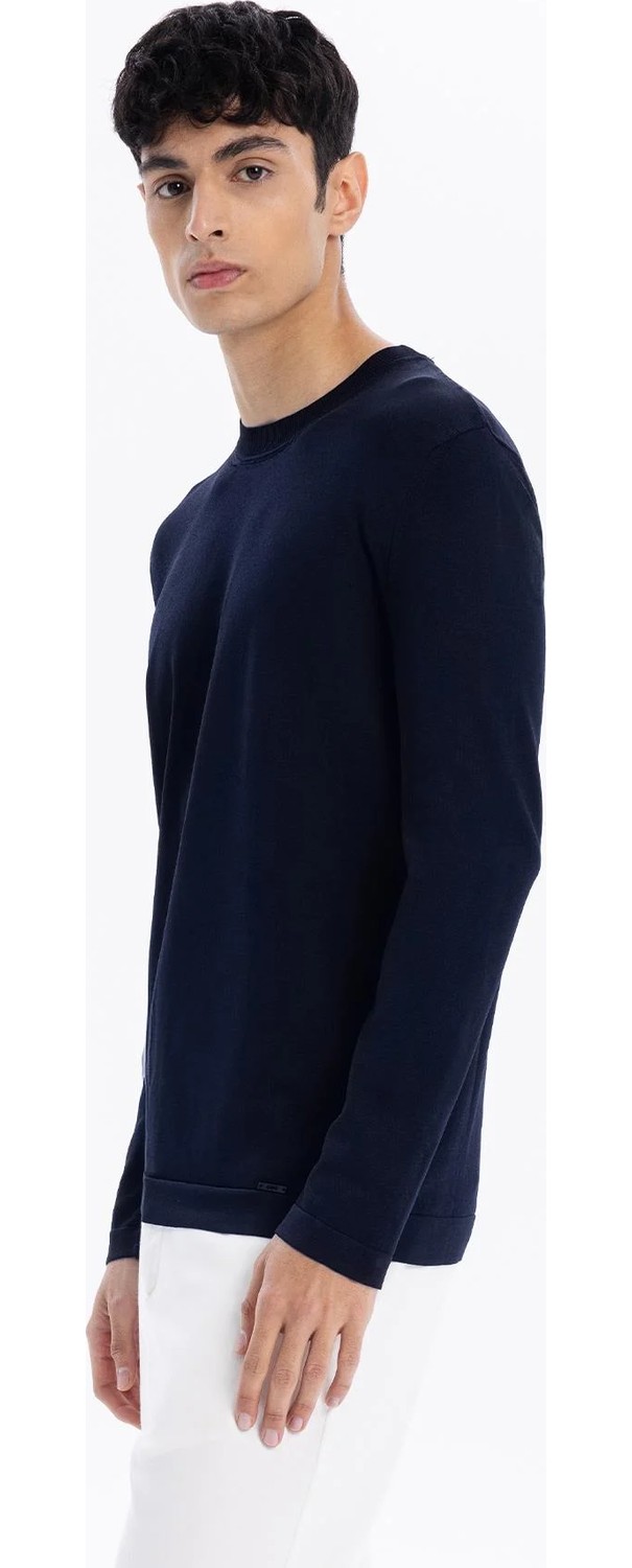 gmg firenze Bisiklet Yaka Slim Fit Basic Erkek Triko Kazak görsel 7