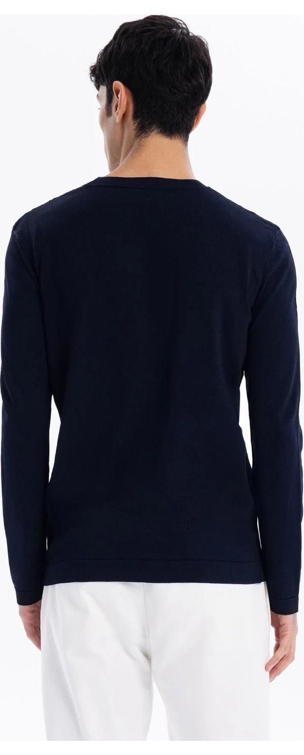gmg firenze Bisiklet Yaka Slim Fit Basic Erkek Triko Kazak görsel 8