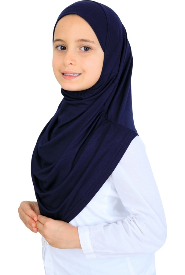Modish Group Kız Çocuk Hazır Başörtüsü Pratik Penye Şal Tesettür Giyim görsel 2