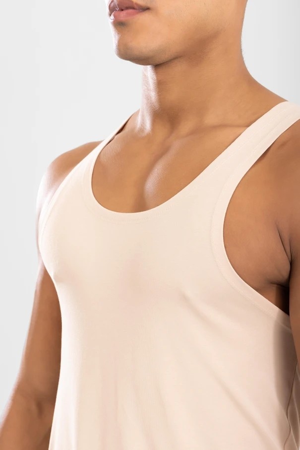 Baykar Erkek Slim Fit Pamuklu Görünmez Atlet Ten Rengi Rahat Kesim Özelliği ile görsel 5