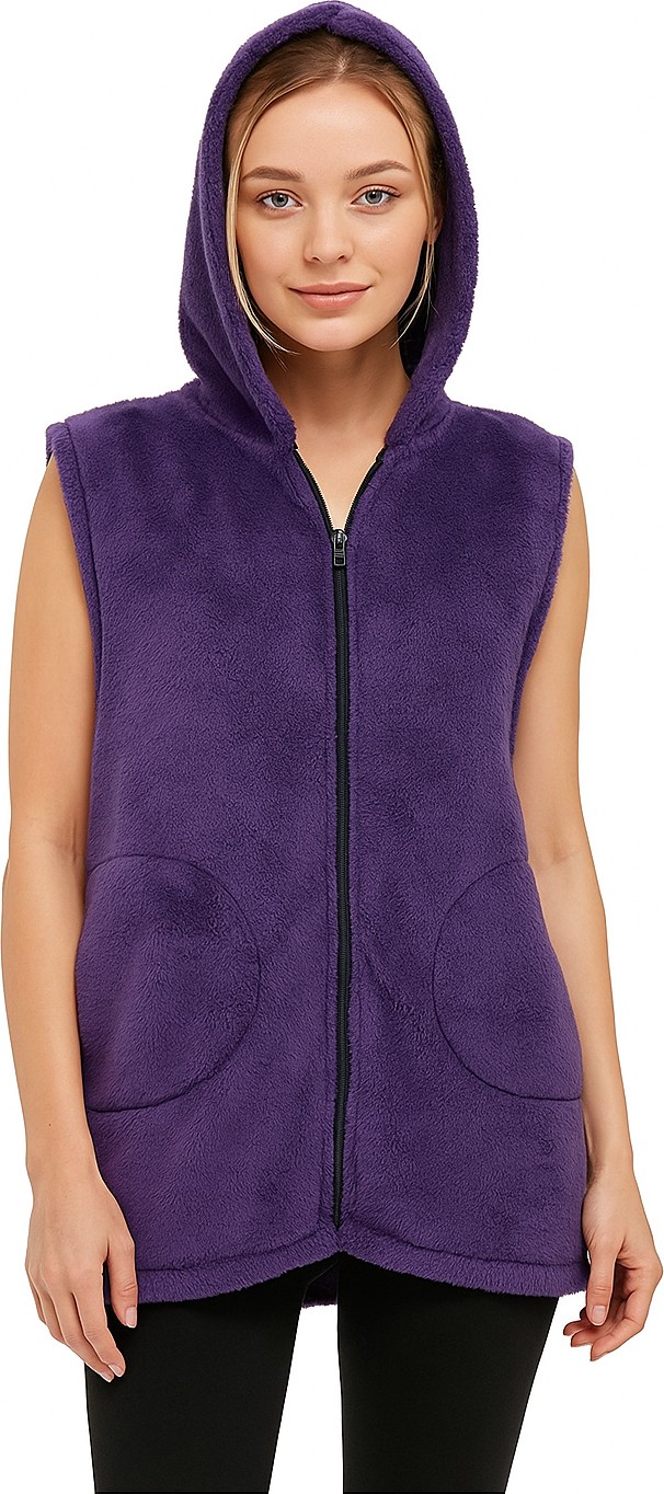 Sweet's Collection Yelek Kadın Uzun Tunik Welsoft Peluş