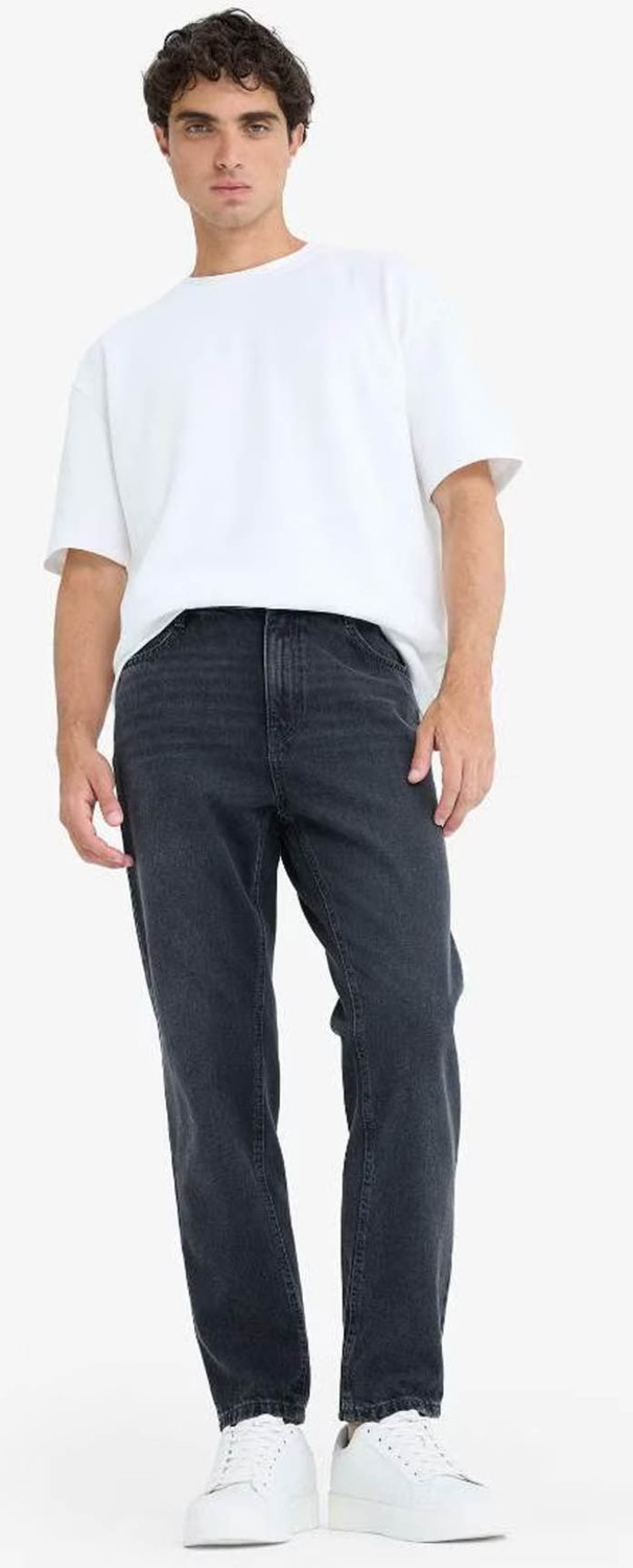 DeFacto Slim Fit Normal Bel Dar Paça Jean Pantolon D8587AX25AU görsel 2
