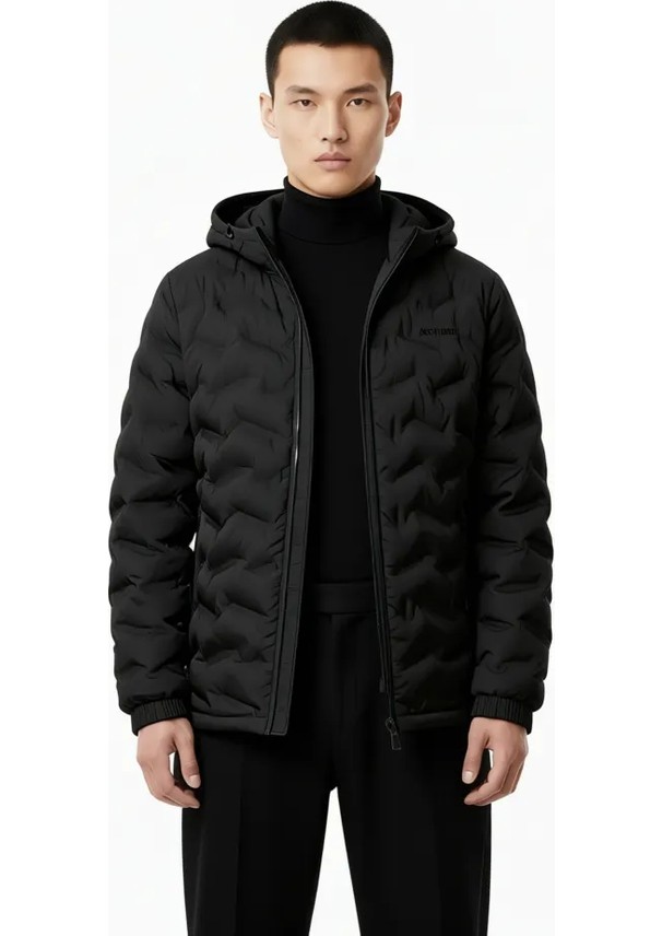 Jack & Jones Jcowın Quılted Erkek Siyah Mont 12250429-Black görsel 2