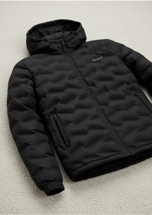Jack & Jones Jcowın Quılted Erkek Siyah Mont 12250429-Black görsel 4