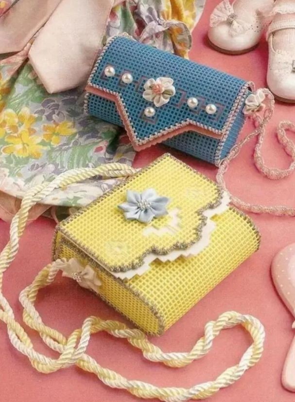 İğne İzi Dikdörtgen Kanvas Plastik Çanta Kanvası, Cüzdan Kanvası, El Yapımı Çanta Handmade Çanta beyaz görsel 3