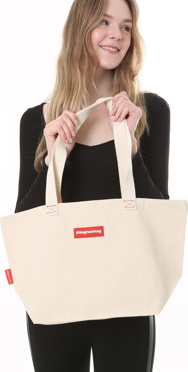 Baghashtag Kanvas Tote Çanta görsel 6